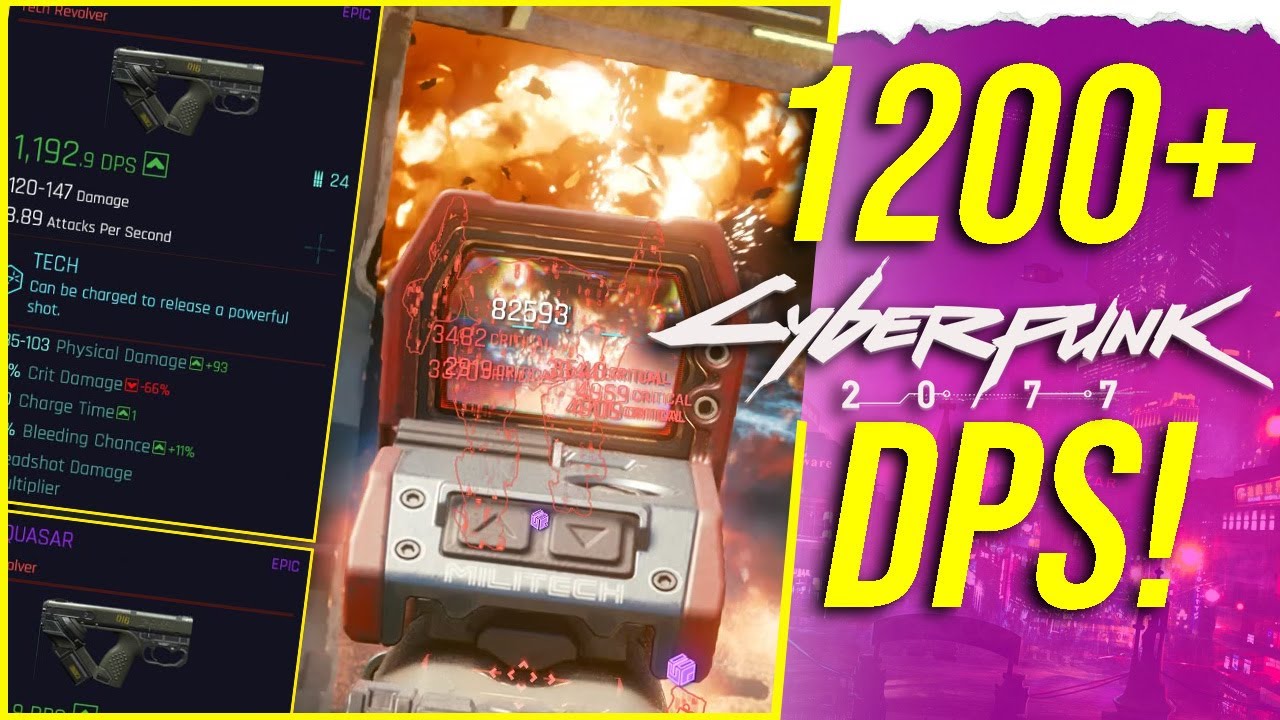 Cyberpunk 2077’s INSANE 1200+ DPS Tech Revolver & How To Get It! (Epic DR12 Quasar!)